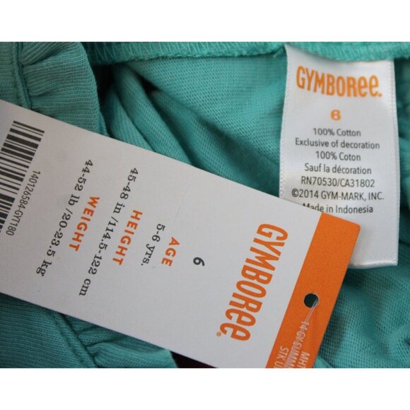 2014 Gymboree Sparkle Safari Teal Dress Embroidered Bow Shirring Tank Summer - Picture 7 of 7